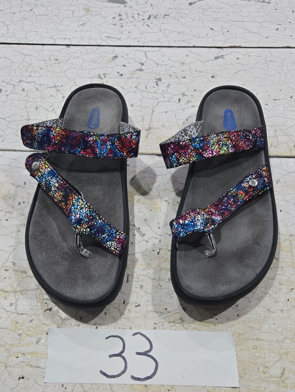 Wolky Flip Flop Sandals Women's Multi Color Size 41-10
